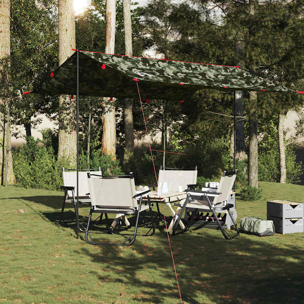 Telone da Campeggio Mimetica 306x306 cm Impermeabile