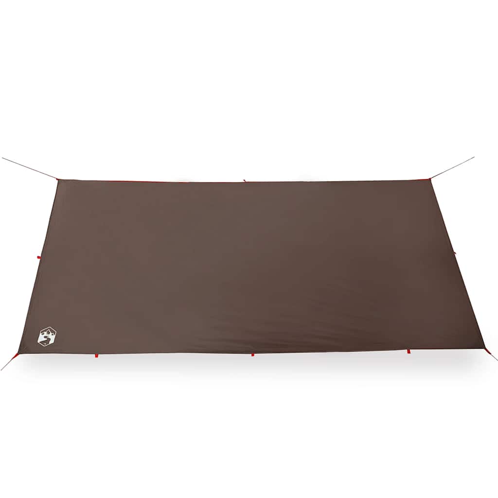 Telone da Campeggio Marrone 406x306 cm Impermeabile