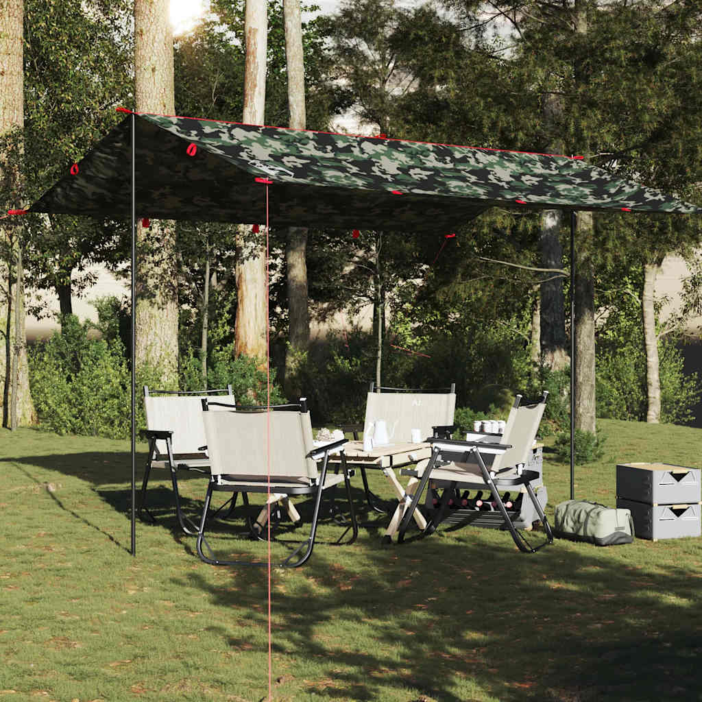 Telone da Campeggio Mimetica 406x306 cm Impermeabile