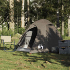 Tenda da Campeggio a Cupola per 2 Persone Marrone Impermeabile