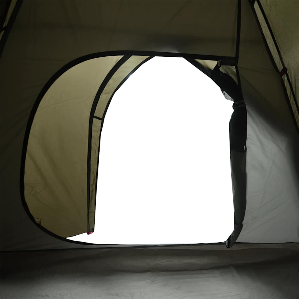 Tenda da Campeggio a Cupola per 3 Persone Marrone Impermeabile