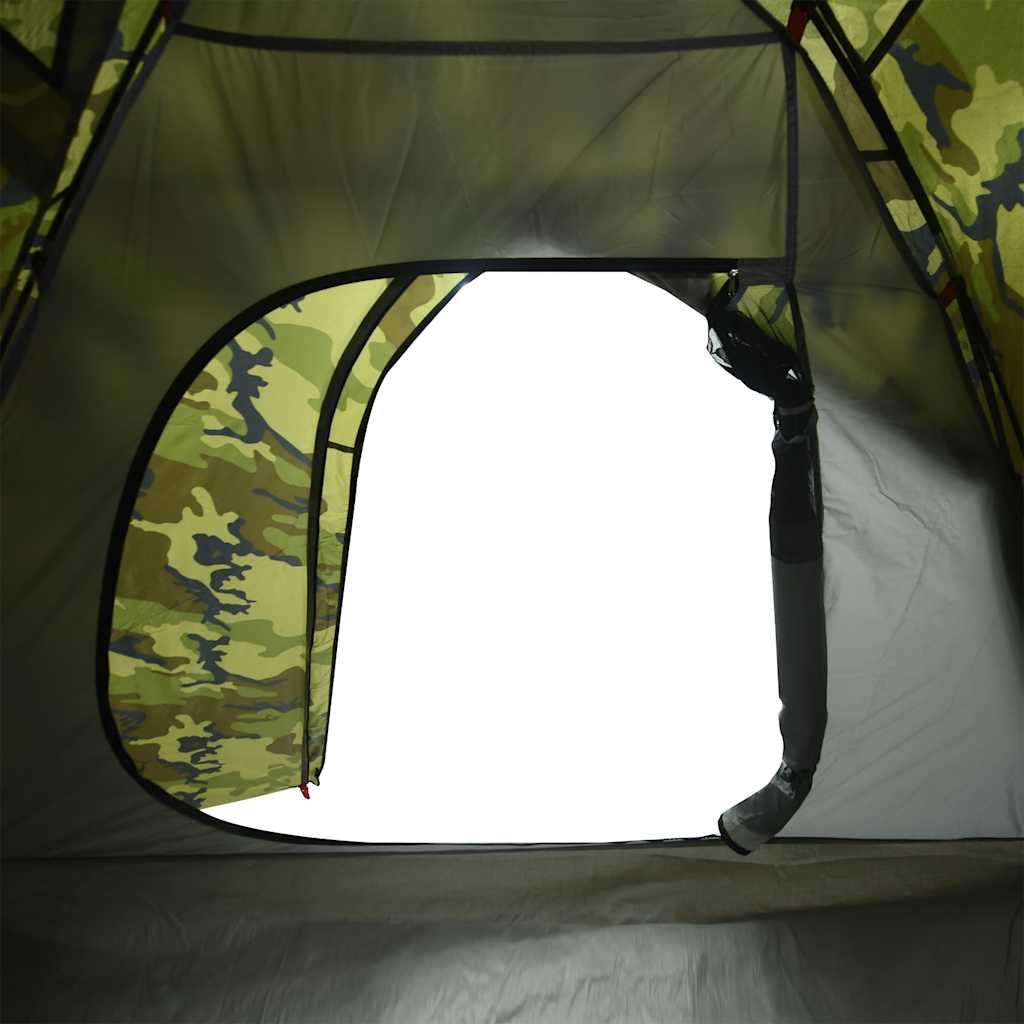 Tenda da Campeggio a Cupola 4 Persone Mimetica Impermeabile