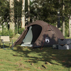Tenda da Campeggio a Tunnel per 3 Persone Marrone Impermeabile