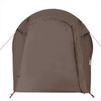 Tenda da Campeggio a Tunnel per 3 Persone Marrone Impermeabile