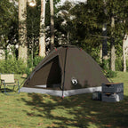Tenda da Campeggio a Cupola per 4 Persone Marrone Impermeabile