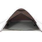 Tenda da Campeggio a Cupola per 4 Persone Marrone Impermeabile