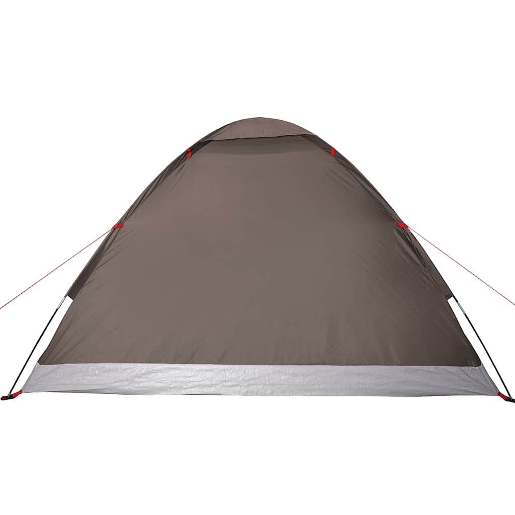 Tenda da Campeggio a Cupola per 4 Persone Marrone Impermeabile