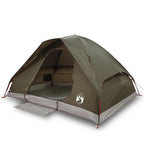 Tenda da Campeggio a Cupola per 2 Persone Marrone Impermeabile
