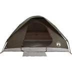 Tenda da Campeggio a Cupola per 2 Persone Marrone Impermeabile