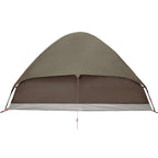 Tenda da Campeggio a Cupola per 2 Persone Marrone Impermeabile