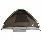 Tenda da Campeggio a Cupola per 4 Persone Marrone Impermeabile