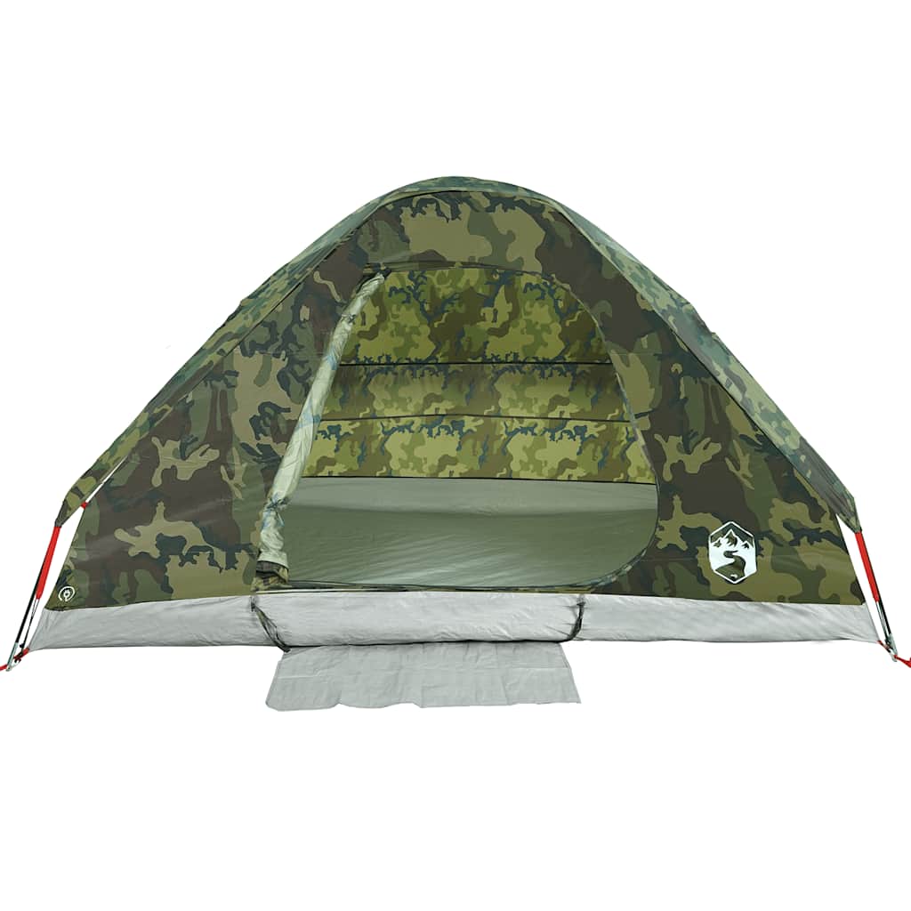 Tenda da Campeggio a Cupola 4 Persone Mimetica Impermeabile