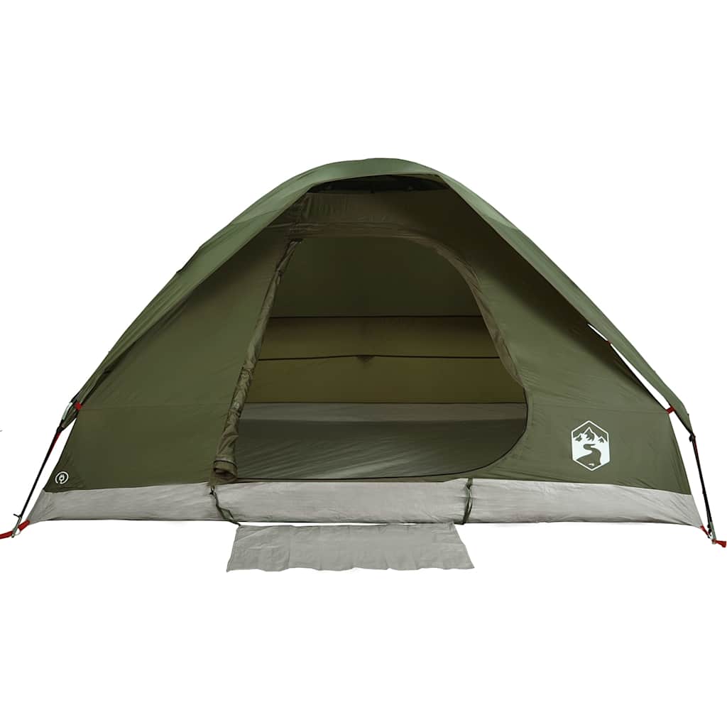 Tenda Familiare a Cupola 6 Persone Verde Oliva Impermeabile