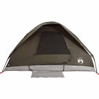 Tenda da Campeggio a Cupola per 6 Persone Marrone Impermeabile
