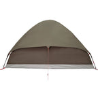 Tenda da Campeggio a Cupola per 6 Persone Marrone Impermeabile