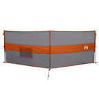 Frangivento Campeggio Grigio Arancione 344x120 cm Impermeabile