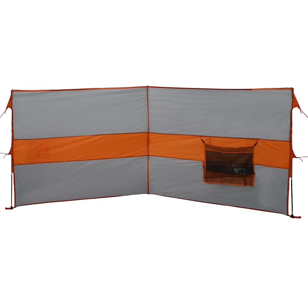 Frangivento Campeggio Grigio Arancione 344x120 cm Impermeabile