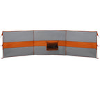 Frangivento Campeggio Grigio Arancione 490x123 cm Impermeabile