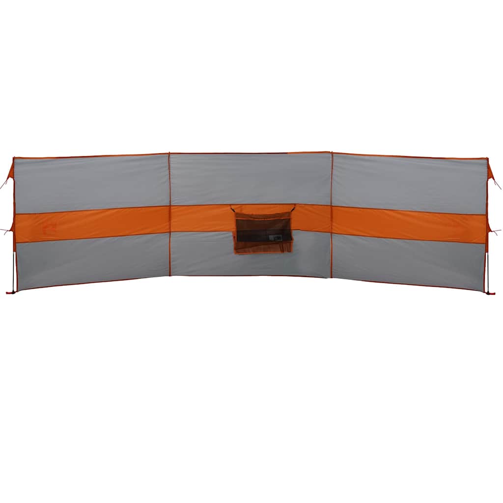 Frangivento Campeggio Grigio Arancione 490x123 cm Impermeabile