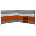 Frangivento Campeggio Grigio Arancione 340x130 cm Impermeabile
