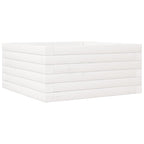 Fioriera da Giardino Bianca 50x50x23 cm Legno Massello di Pino