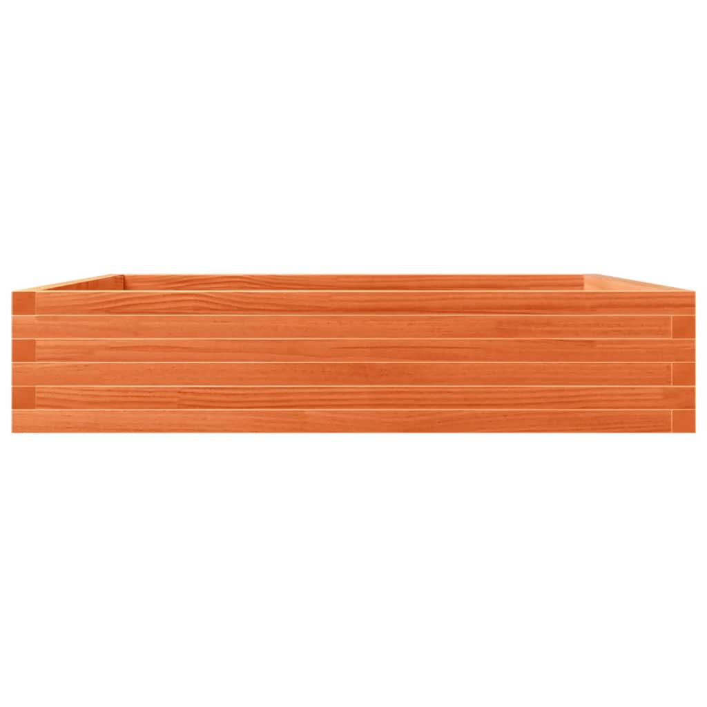 Fioriera Giardino Marrone Cera 110x110x23cm Legno Massello Pino