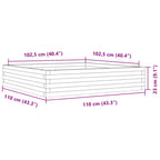 Fioriera da Giardino 110x110x23 cm Legno Massello di Douglas
