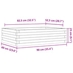 Fioriera da Giardino 90x60x23 cm in Legno di Pino Impregnato