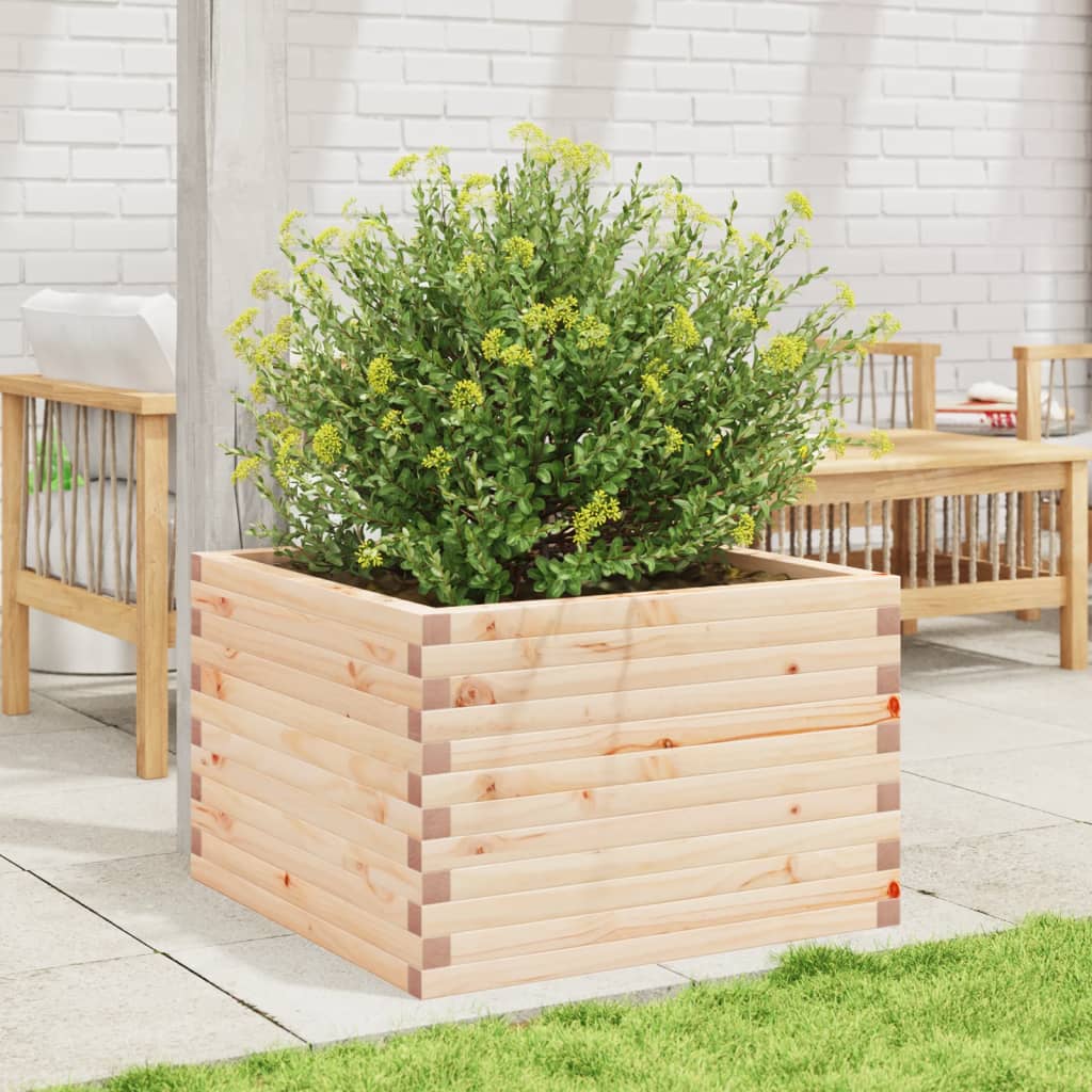 Fioriera da Giardino 70x70x45,5 cm in Legno Massello di Pino