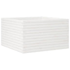 Fioriera da Giardino Bianca 80x80x45,5cm Legno Massello di Pino