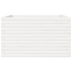 Fioriera da Giardino Bianca 80x80x45,5cm Legno Massello di Pino