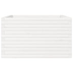 Fioriera da Giardino Bianca 80x80x45,5cm Legno Massello di Pino