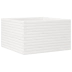 Fioriera da Giardino Bianca 80x80x45,5cm Legno Massello di Pino