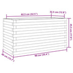 Fioriera da Giardino 90x40x45,5 cm in Legno Massello di Pino