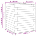 Fioriera da Giardino 40x40x46 cm in Legno di Pino Impregnato