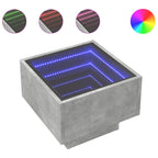 Comodino con LED Infinity Grigio Cemento 40x40x30 cm