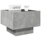Comodino con LED Infinity Grigio Cemento 40x40x30 cm