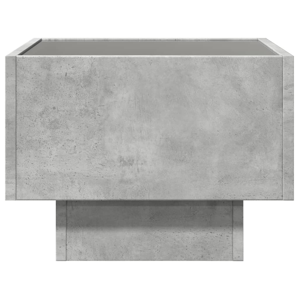Comodino con LED Infinity Grigio Cemento 40x40x30 cm