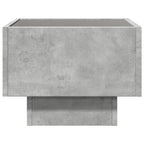 Comodino con LED Infinity Grigio Cemento 40x40x30 cm
