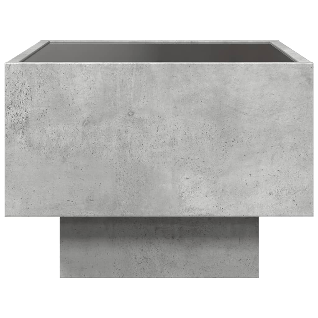 Comodino con LED Infinity Grigio Cemento 40x40x30 cm