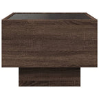 Comodino con LED Infinity Rovere Marrone 40x40x30 cm