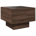 Comodino con LED Infinity Rovere Marrone 40x40x30 cm