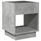 Comodino con LED Infinity Grigio Cemento 40x40x50 cm