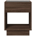 Comodino con LED Infinity Rovere Marrone 40x40x50 cm