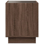 Comodino con LED Infinity Rovere Marrone 40x40x50 cm
