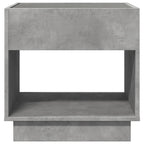 Comodino con LED Infinity Grigio Cemento 50x50x50 cm