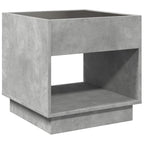 Comodino con LED Infinity Grigio Cemento 50x50x50 cm
