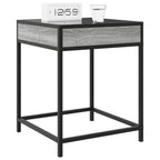 Comodino con LED Infinity Grigio Sonoma 40x40x51 cm