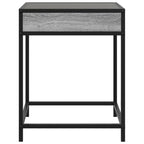 Comodino con LED Infinity Grigio Sonoma 40x40x51 cm