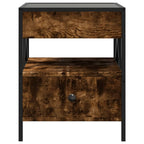 Comodino con LED Infinity Rovere Fumo 40x40x51 cm